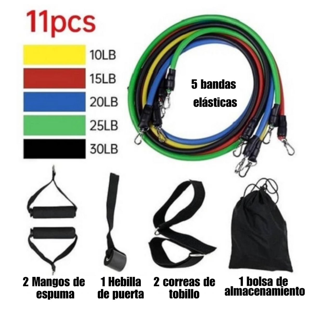 MOVI - Set de Bandas Elásticas de Ejercicio