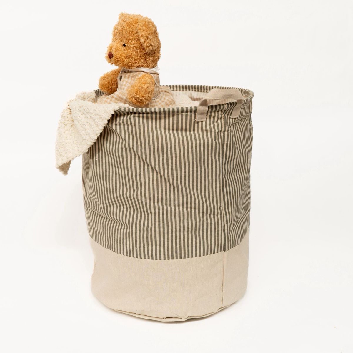 WAKESHOME - Cesto Para Ropa 40x50cm Canasto Con Asa Organizador Juguetes