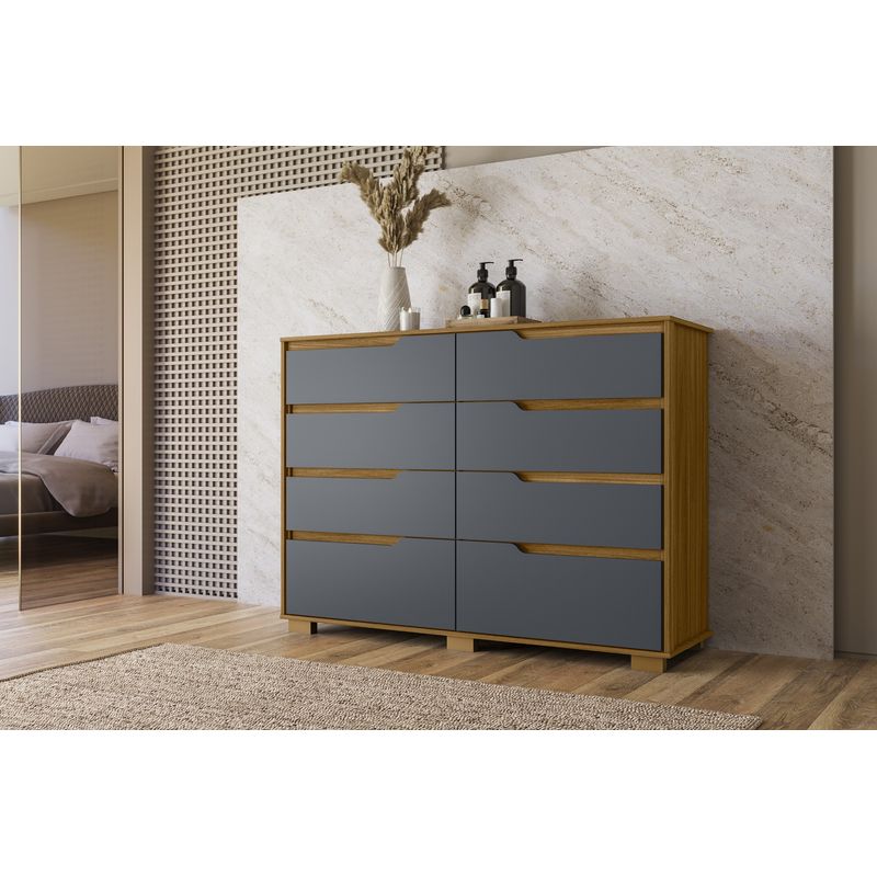 ALAIA HOME - Cómoda Bella 8 cajones Freijo Gris