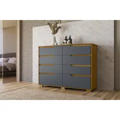 ALAIA HOME - Cómoda Bella 8 cajones Freijo Gris