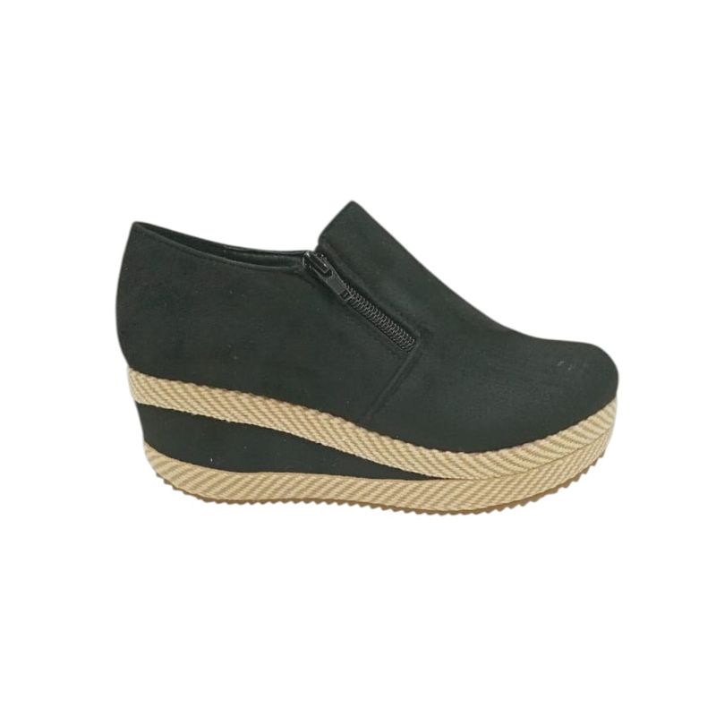 HERIEL - Zapato Panchita Negra Plataforma