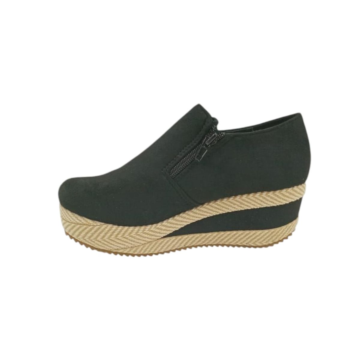 HERIEL - Zapato Panchita Negra Plataforma