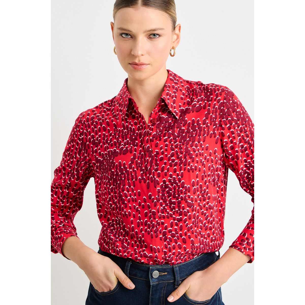 ASH - Blusas Manga Larga Mujer Rojo Ash