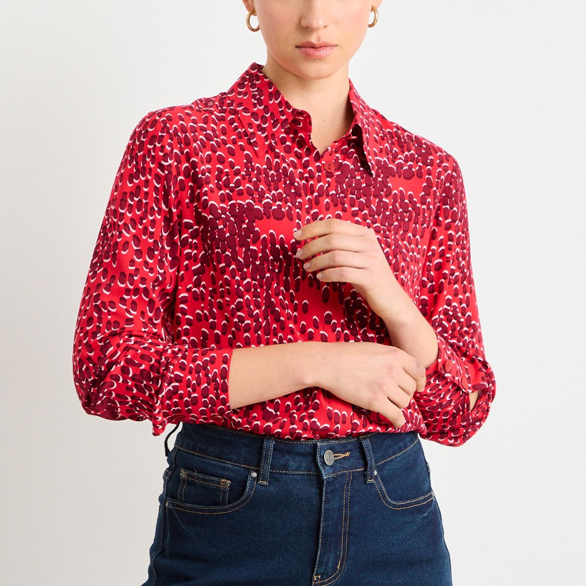 ASH - Blusas Manga Larga Mujer Rojo Ash