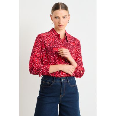 Imagen 2 del producto Blusas Manga Larga Mujer Rojo