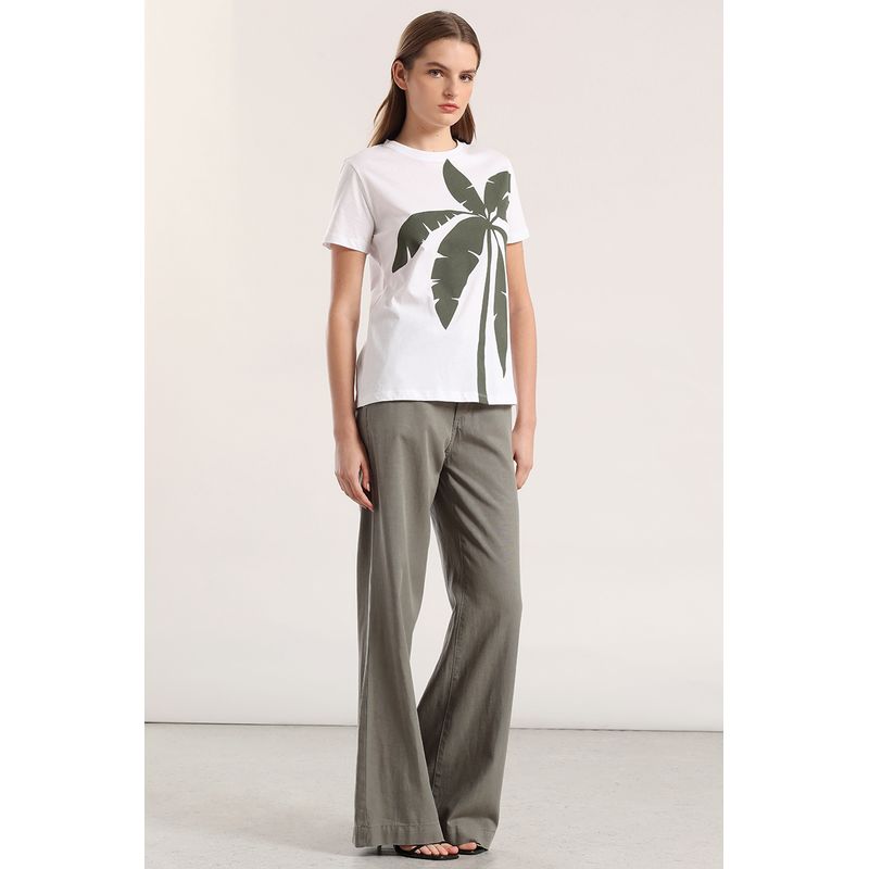 LIOLA - Polera estampado palmera liola mujer verde