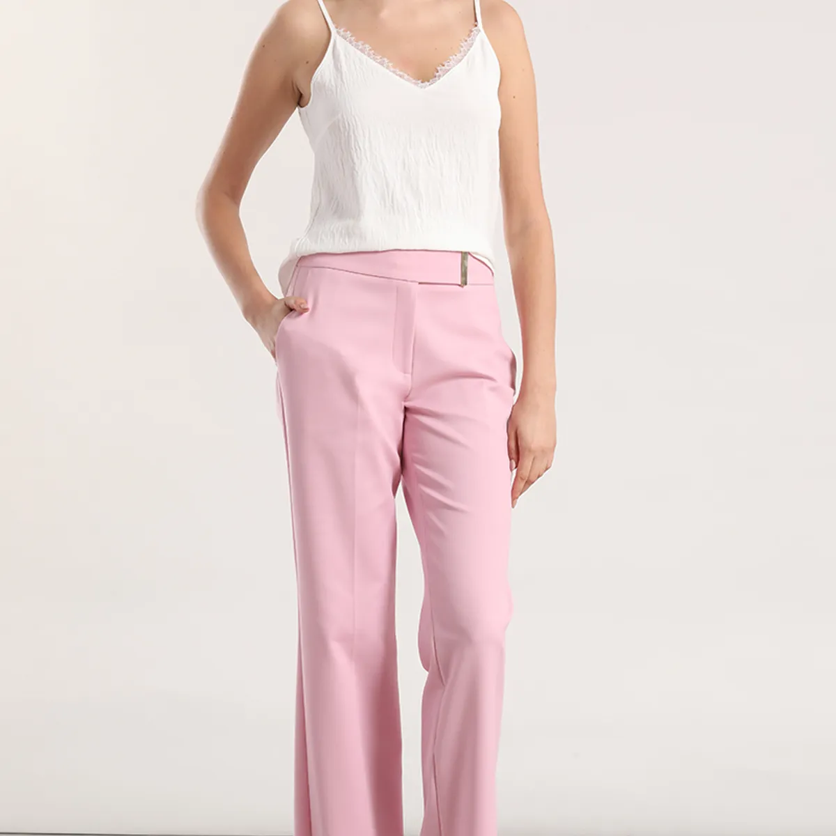 LIOLA - Pantalón flare liola mujer rosa
