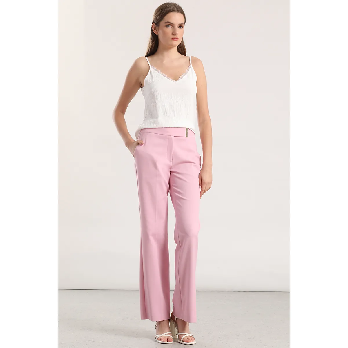 LIOLA - Pantalón flare liola mujer rosa