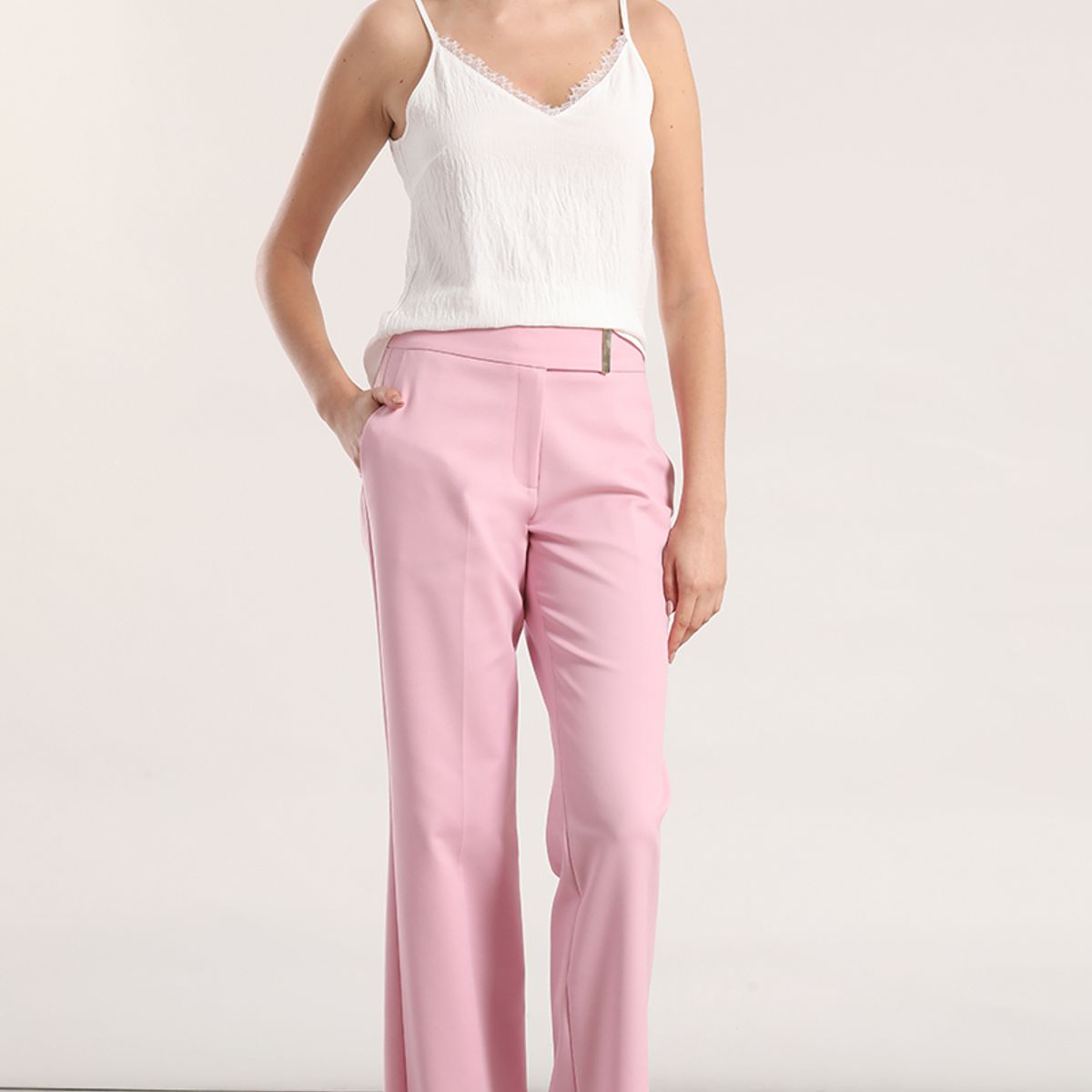 LIOLA - Pantalón flare liola mujer rosa