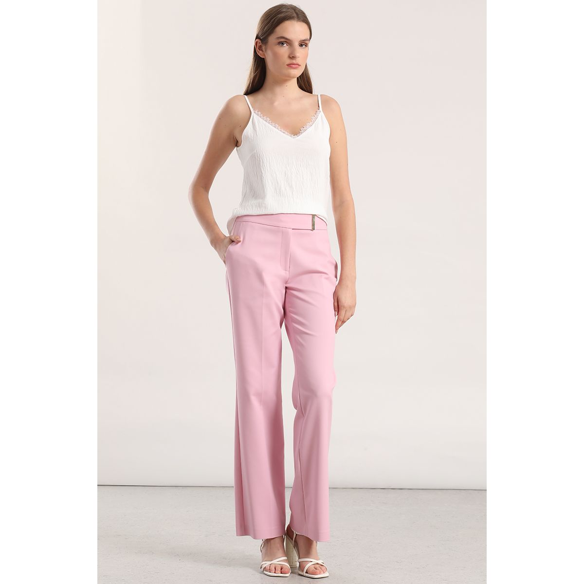 LIOLA - Pantalón flare liola mujer rosa