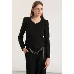 LIOLA - Chaqueta corta mujer negro