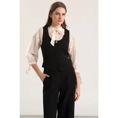 LIOLA - Chaleco sastre mujer negro