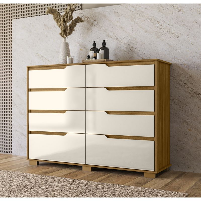 ALAIA HOME - Cómoda Bella 8 cajones Freijo Off white