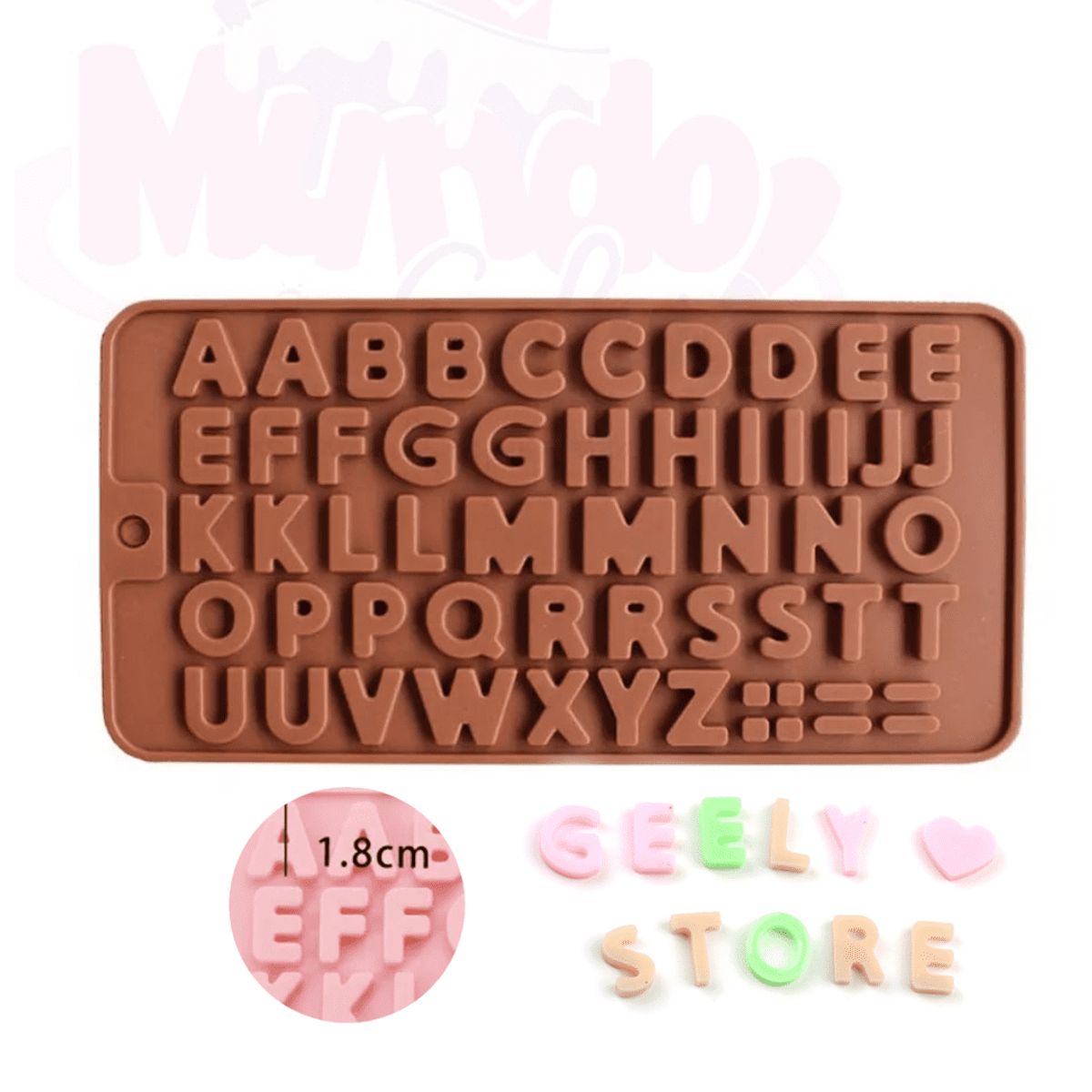 GENERICO - Molde Silicona de Chocolate Diseño de Letras