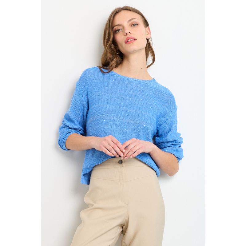 IO - Sweater Mujer Celeste Io