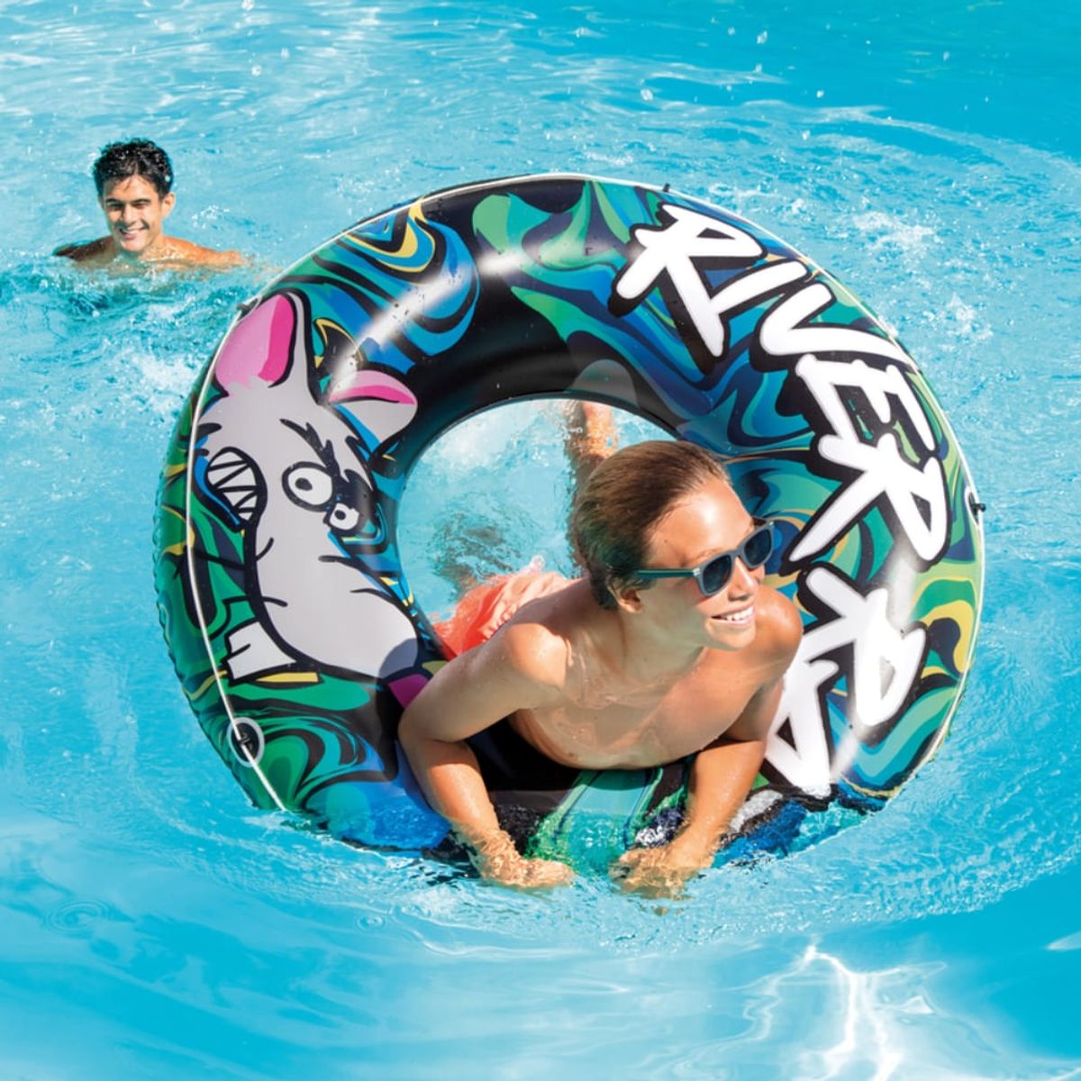 INTEX - Flotador Anillo Inflable INTEX River Rat 122cm
