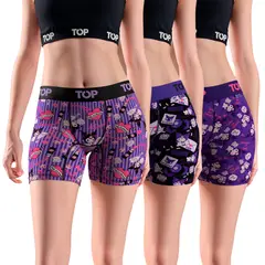 TOP - Bóxer Medio MUJER Algodón Pack 3 Kuromi C5
