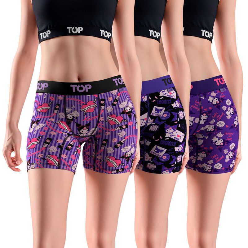 TOP - Bóxer Medio MUJER Algodón Pack 3 Kuromi C5 Top