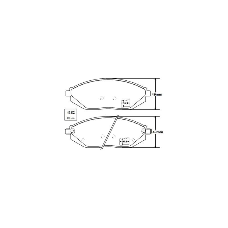GENERICO - Pastillas de freno delanteras Crevrolet Spark PP4182 Fritec