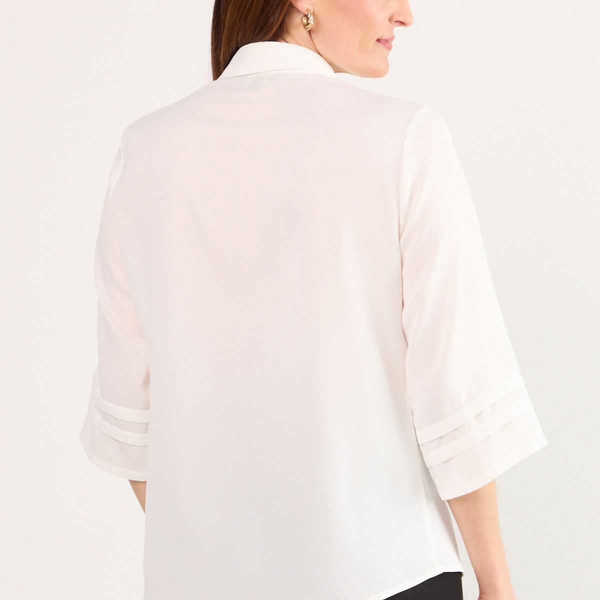 MA GRIFFE - Blusa Manga Larga Mujer Crudo Magriffe