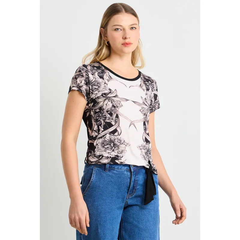 ASH - Polera Manga Corta Mujer Gris Ash