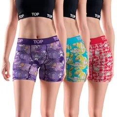 TOP - Bóxer Medio MUJER Algodón Pack 3 Hello Kitty C8