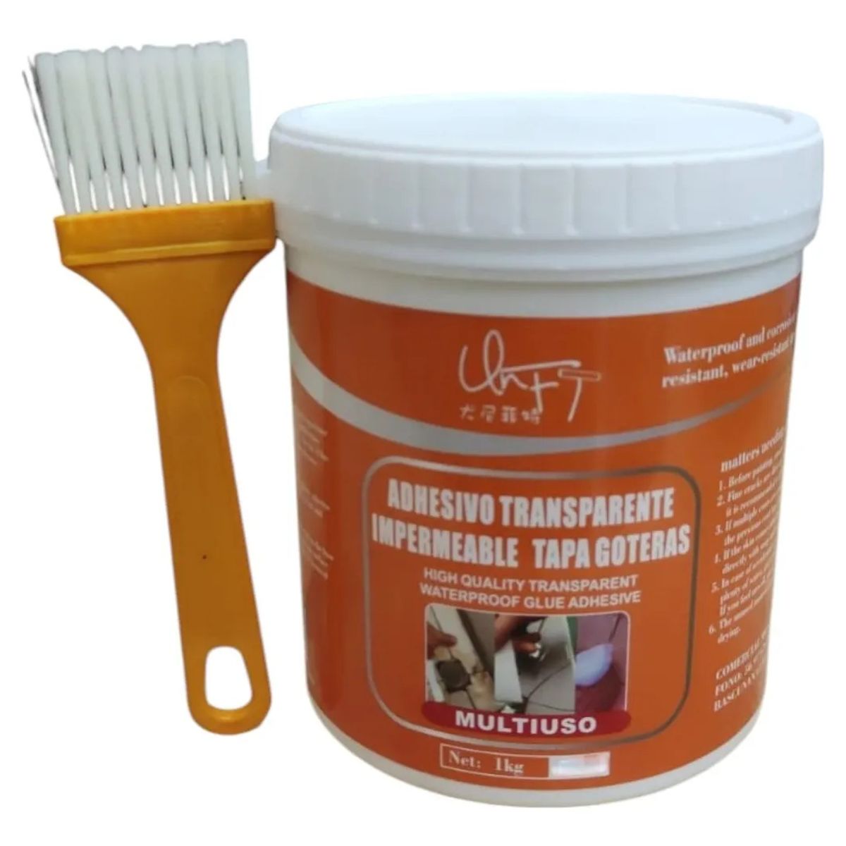 GENERICO - Sellador Adhesivo Impermeable Transparente Tapa Gotera 300cc