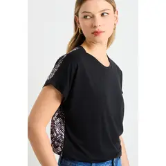 ASH - Polera Manga Corta Mujer Café