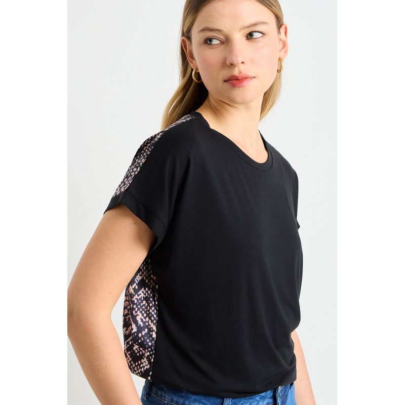 ASH - Polera Manga Corta Mujer Café Ash