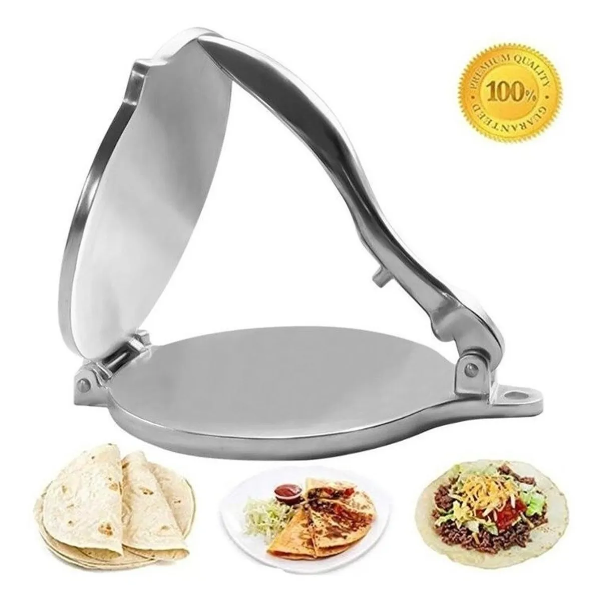 GENERICO - Prensa Para Tortillas 8 Pulgadas Cocina Acero Inoxidable