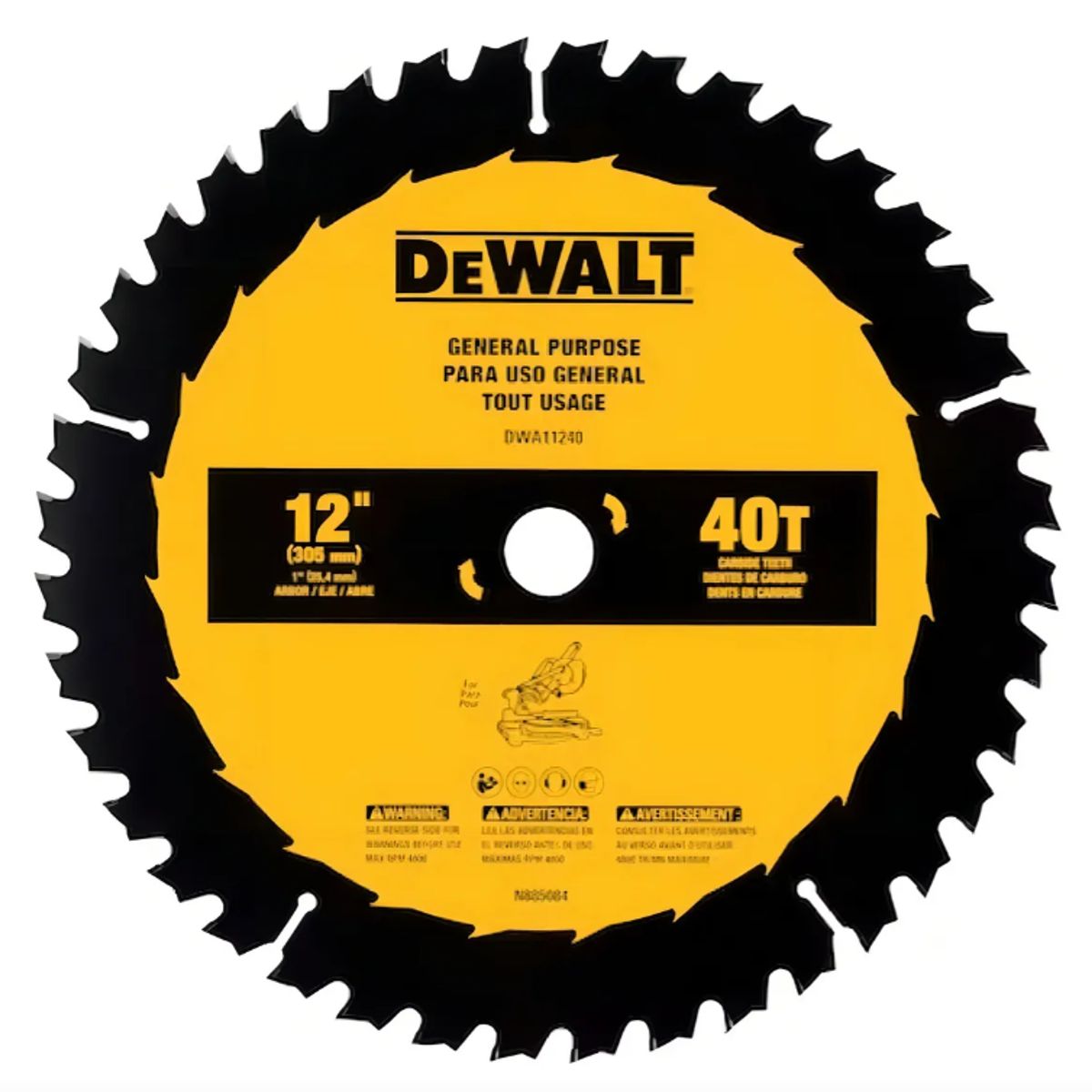 DEWALT - Disco de sierra  40 dientes de 12 pulgadas - Dwa11240 Dewalt