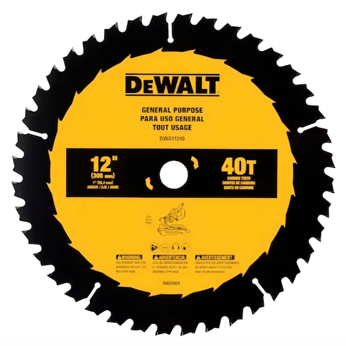 DEWALT - Disco de sierra  40 dientes de 12 pulgadas - Dwa11240 Dewalt