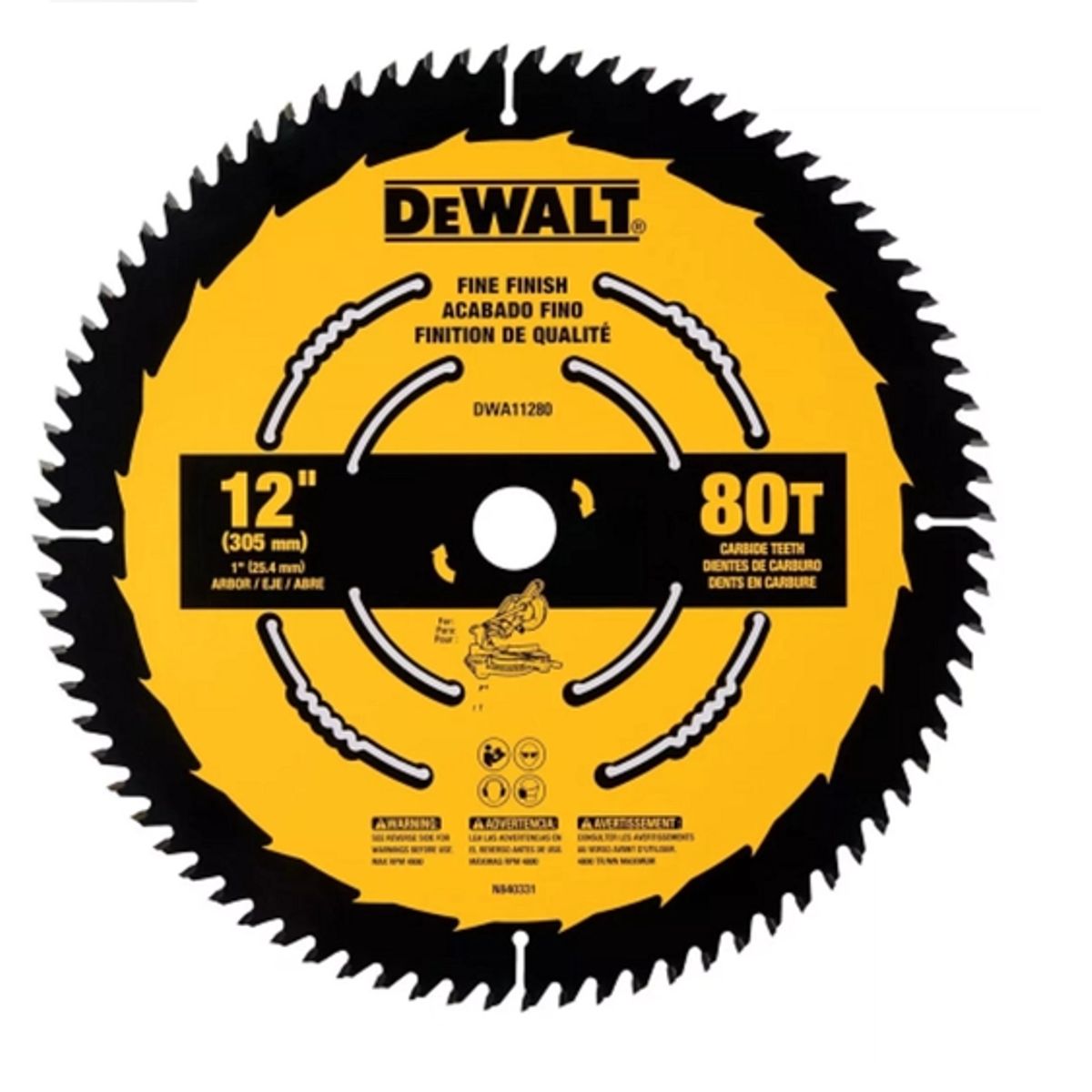 DEWALT - DISCO SIERRA DEWALT 12" 80 DIENTES DWA11280 DEWALT