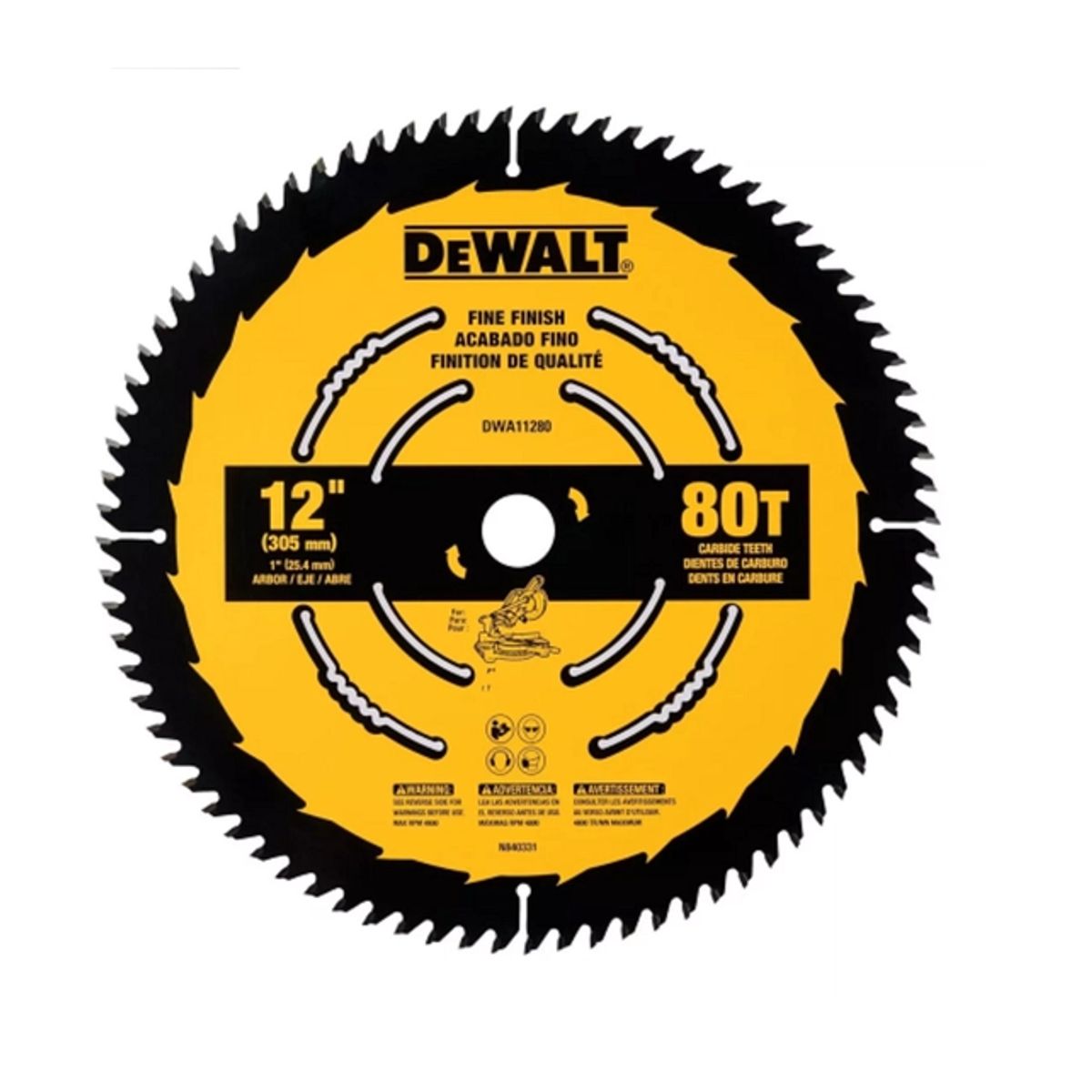 DEWALT - DISCO SIERRA DEWALT 12" 80 DIENTES DWA11280 DEWALT