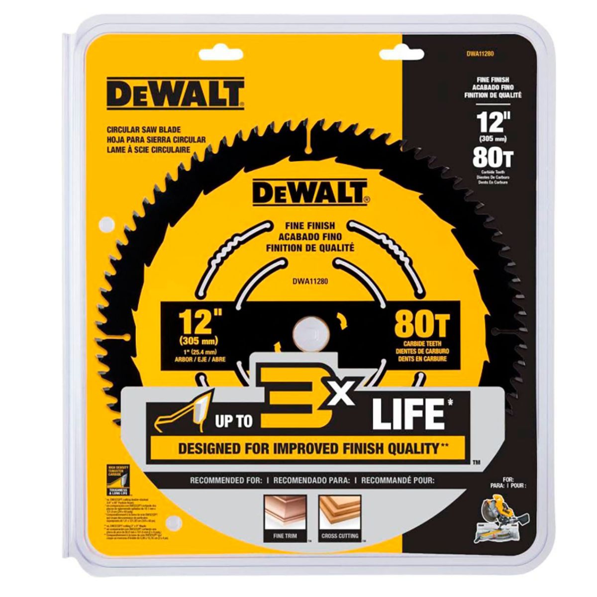 DEWALT - DISCO SIERRA DEWALT 12" 80 DIENTES DWA11280 DEWALT