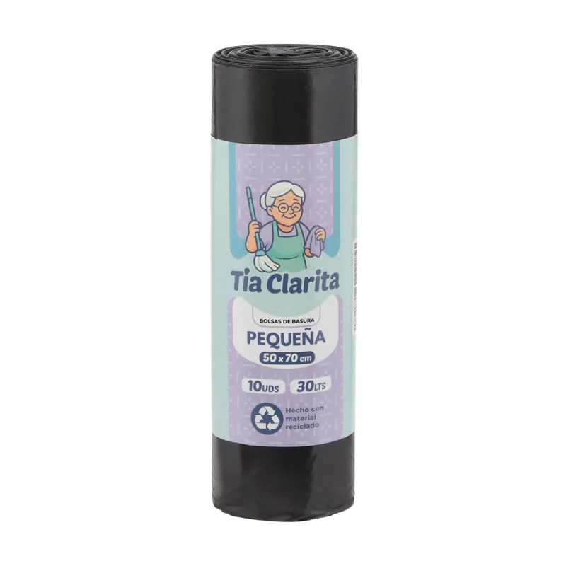 GENERICO - Bolsa de Basura 50*70 Tía Clarita - Rollo 10 uds