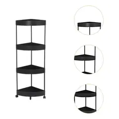 GENERICO - Esquinero para cocina, organizador de baño, de 3 niveles, almacenamiento móvil estante.