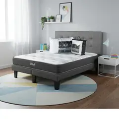 GENERICO - Cama Europea Prelude Radiant Respaldo Urban Gris