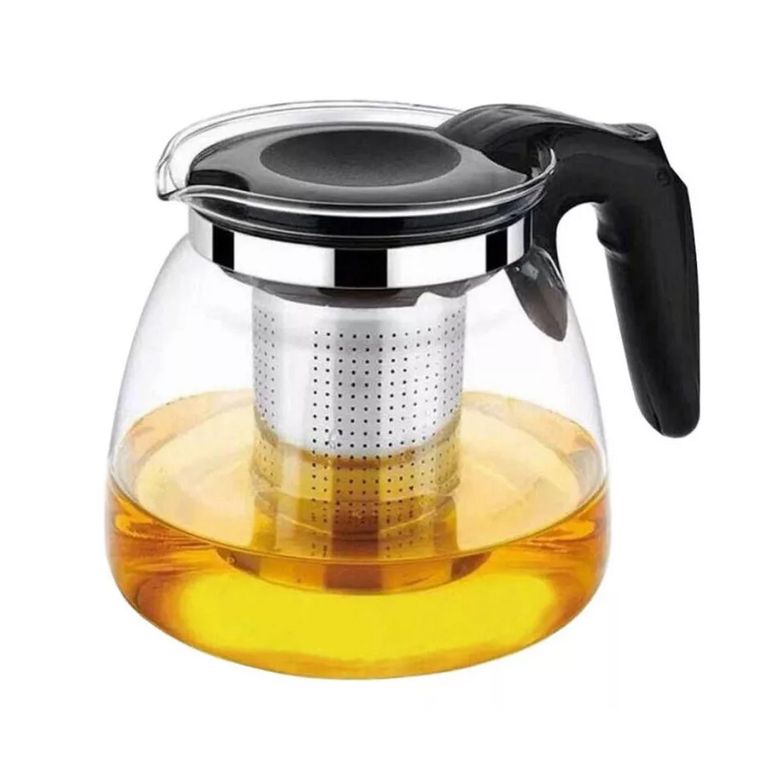 Tazón Con Filtro De Vidrio Para Te Y Hierbas Color Negro