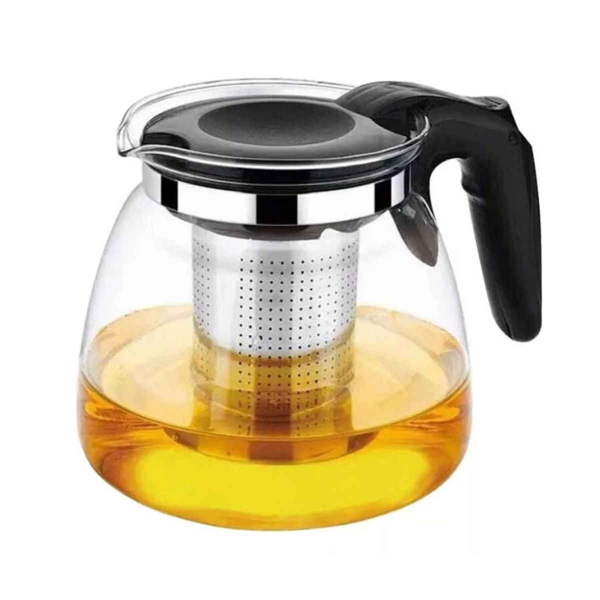 GENERICO - Tazón Con Filtro De Vidrio Para Te Y Hierbas Color Negro