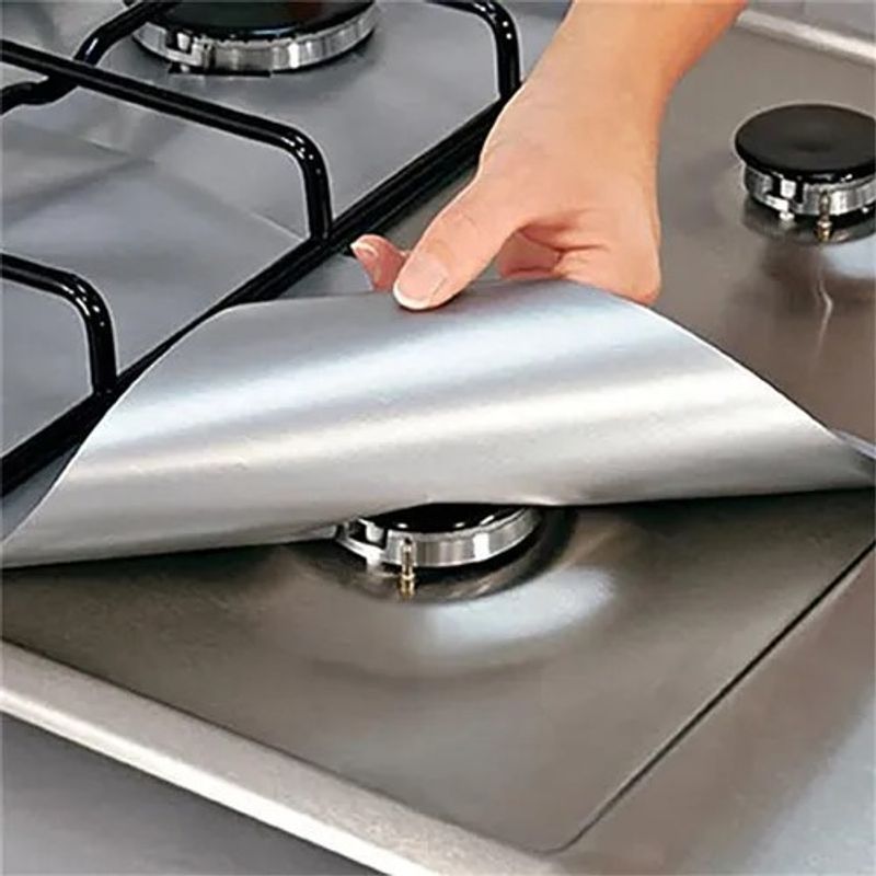 GENERICO - Papel Protector de Aluminio para Quemadores de Cocina
