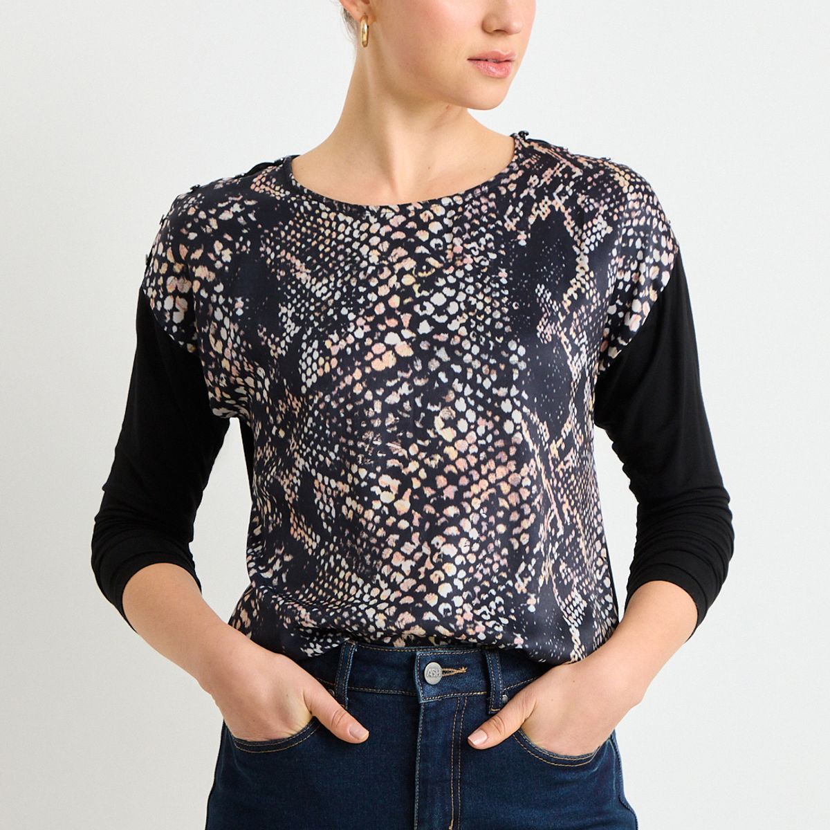 ASH - Polera Manga Larga Mujer Gris Ash