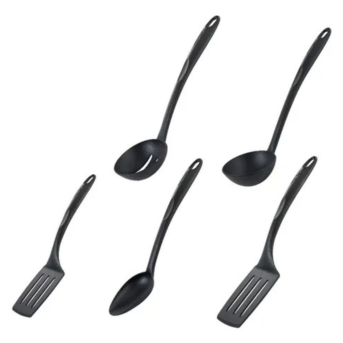 GENERICO - Set de 5 Utensilios Cocina Nylon Antiadherente