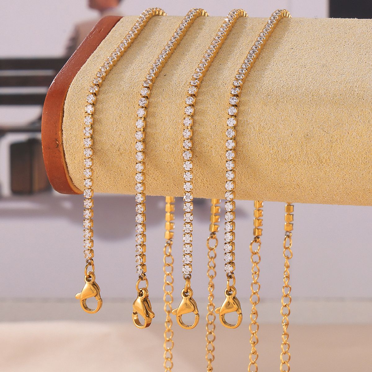 LUX JOYAS - Pulsera Baño Oro Amarillo 18k Tenis S