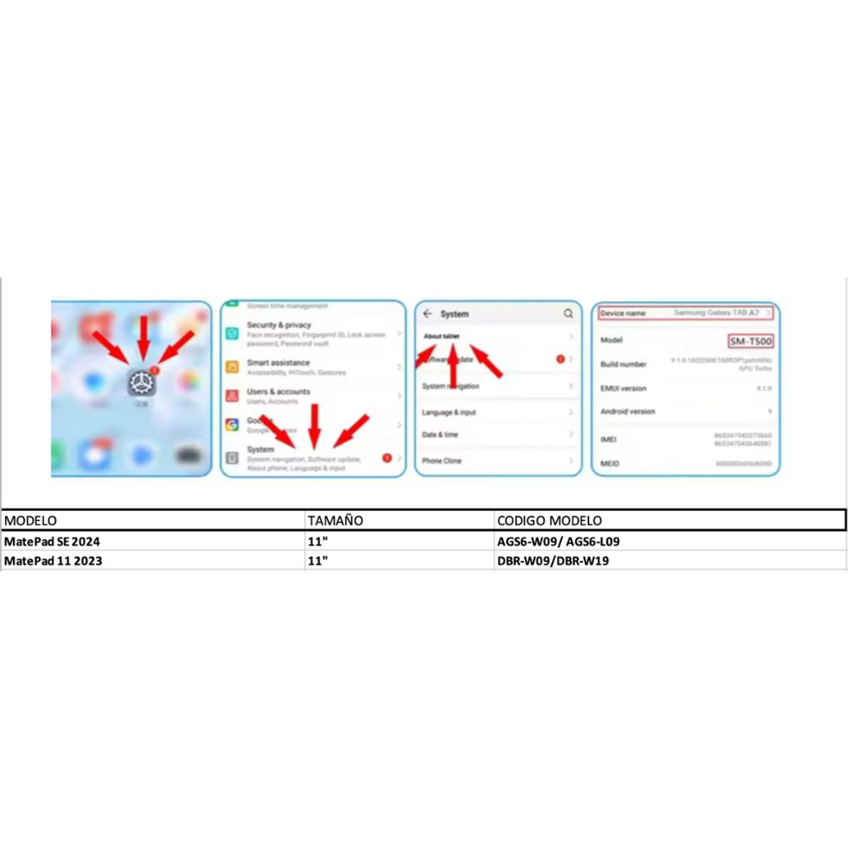 GENERICO - Funda Con Teclado TouchPad Huawei MatePad SE 2024 / 11" 2023 - Letra Ñ