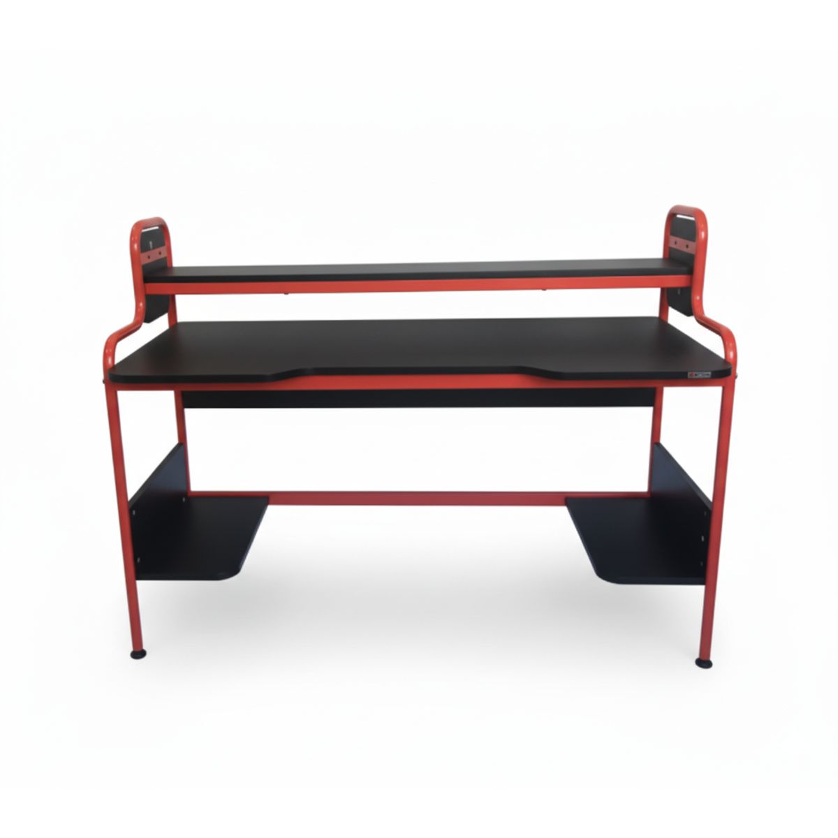 AGUILA - Escritorio Gamer S1920 Pro con Doble Altura con Repisa para Monitor y CPU - Negro y Rojo