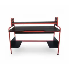 AGUILA - Escritorio Gamer S1920 Pro con Doble Altura con Repisa para Monitor y CPU - Negro y Rojo