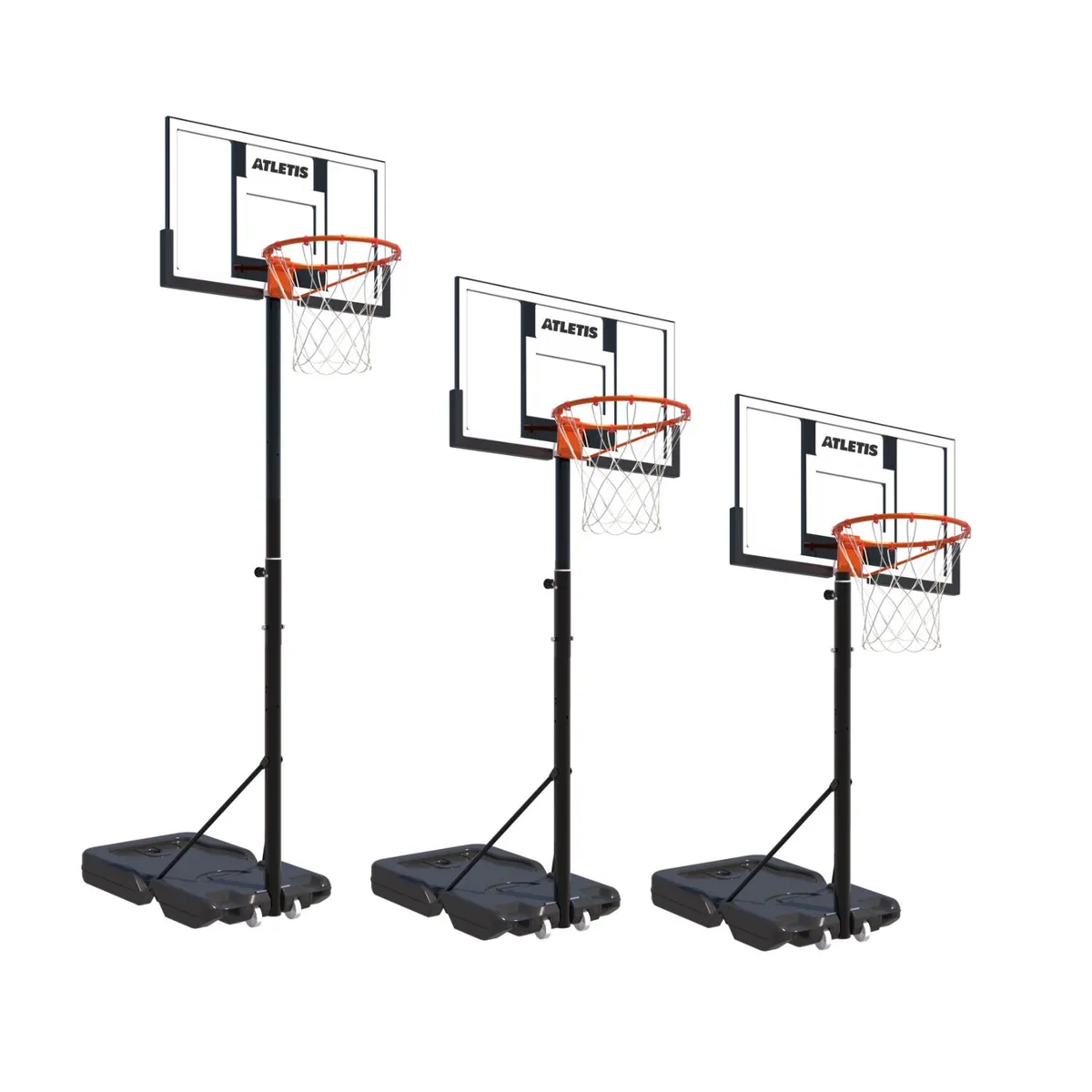 ATLETIS - Aro de Básquetbol Ajustable 1.00 m a 3.05 m Arena