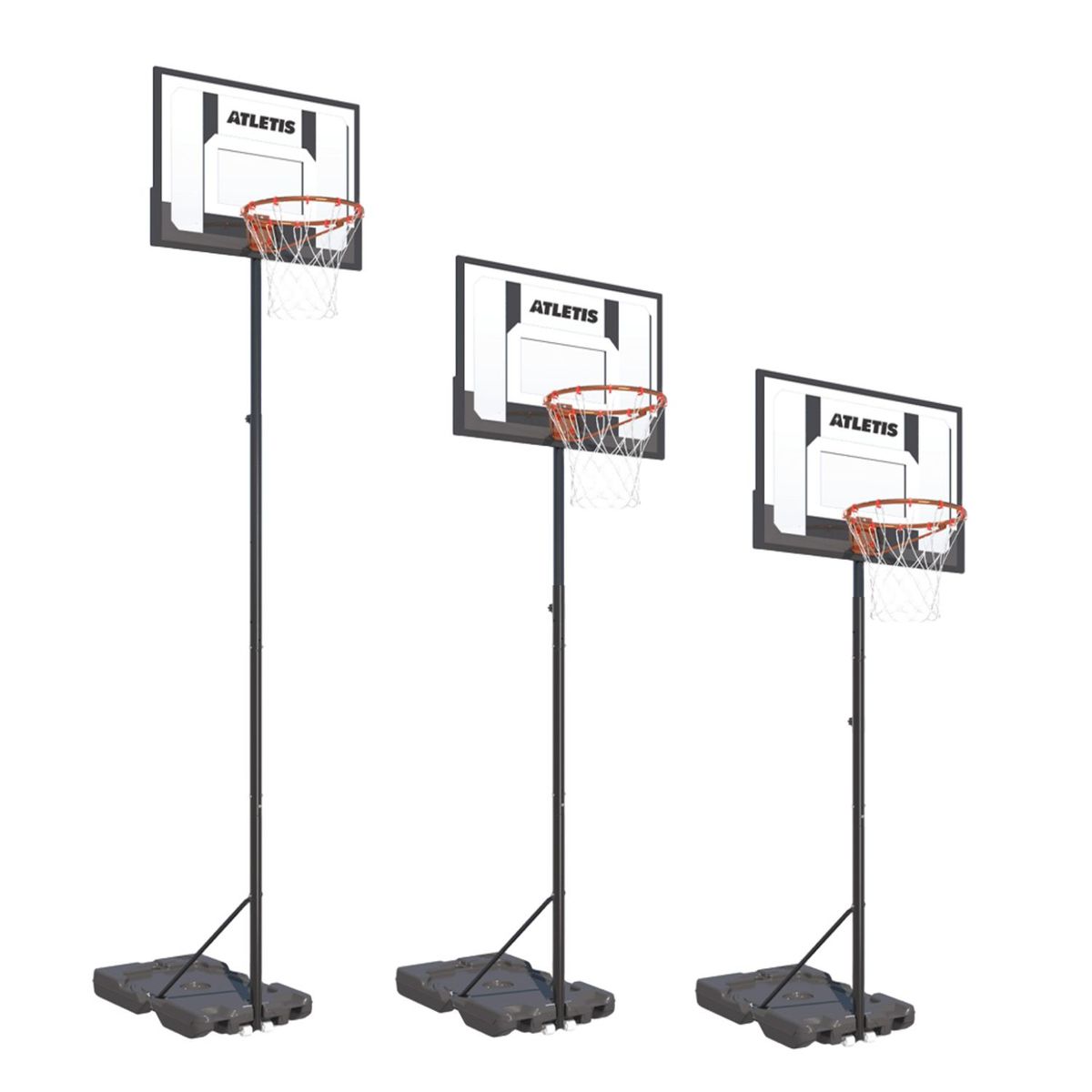 ATLETIS - Aro de Básquetbol Ajustable 1.08 m a 2.10 m Arena