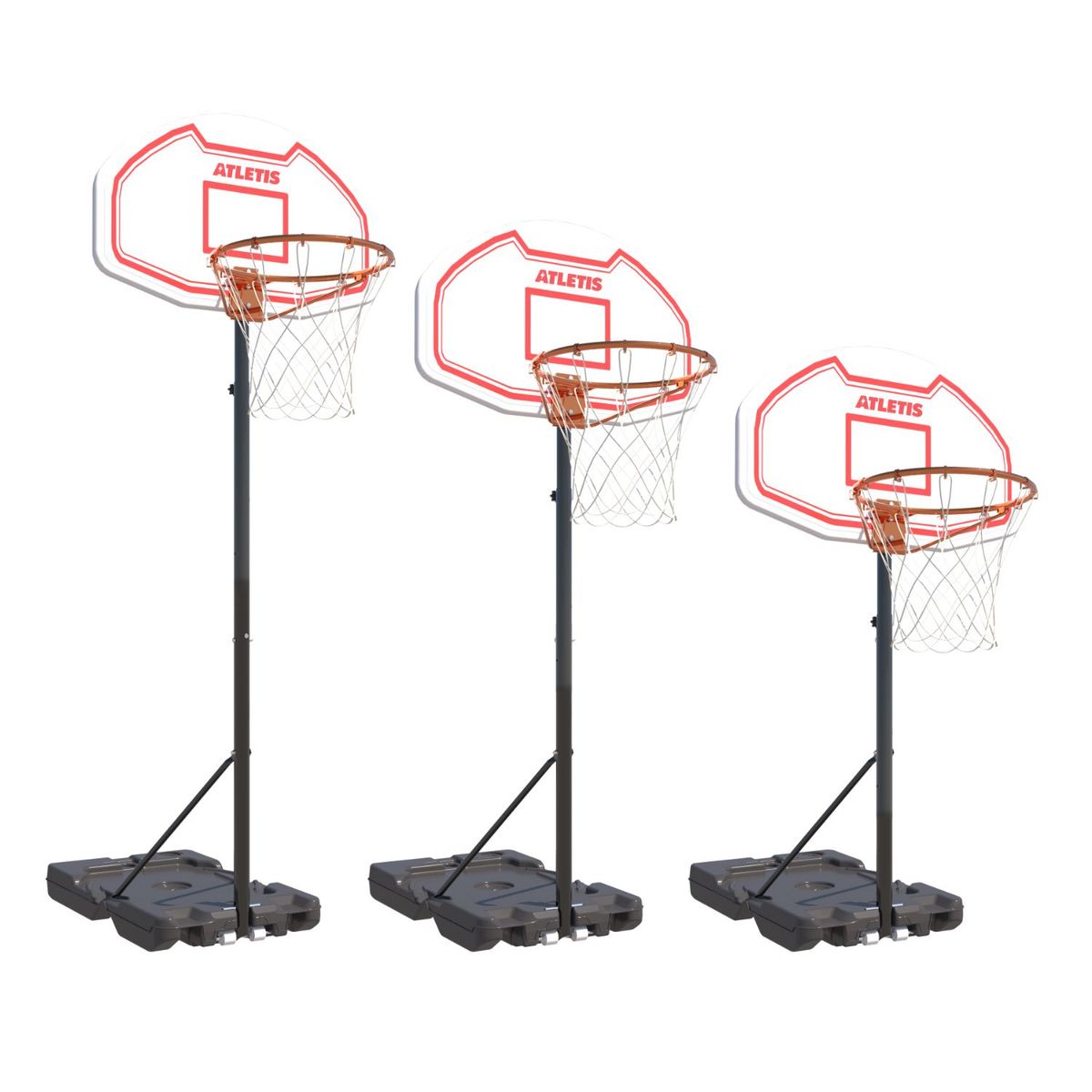 ATLETIS - Aro de Básquetbol Ajustable 1.08 m a 2.10 m Street